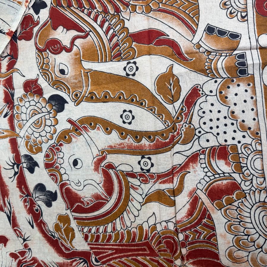 Black Kalamkari cotton saree