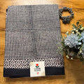 Black & Ivory Checkered Jaipur Cotton Saree