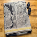 Black with Gold Zari Kalamkari Kota Saree