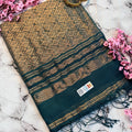 Rajoshree — Pure Muslin Silk Saree with Grand Banarasi Pallu