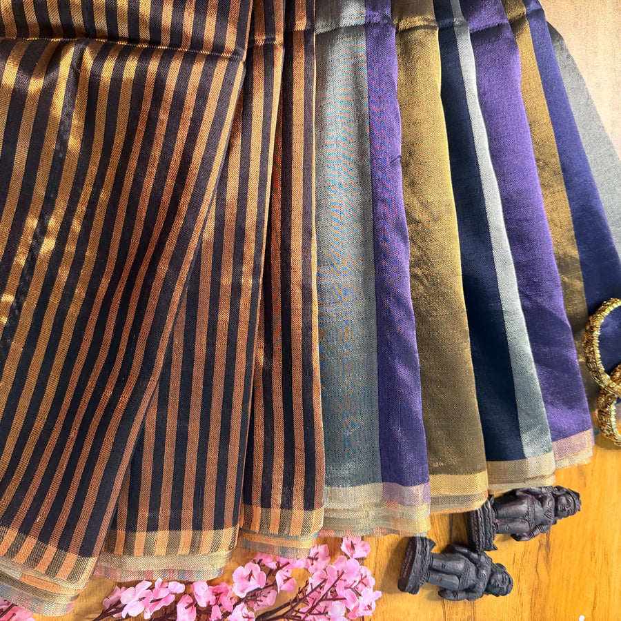 Rangmahal – Pure Pitloom Maheshwari Tissue Silk Cotton Saree