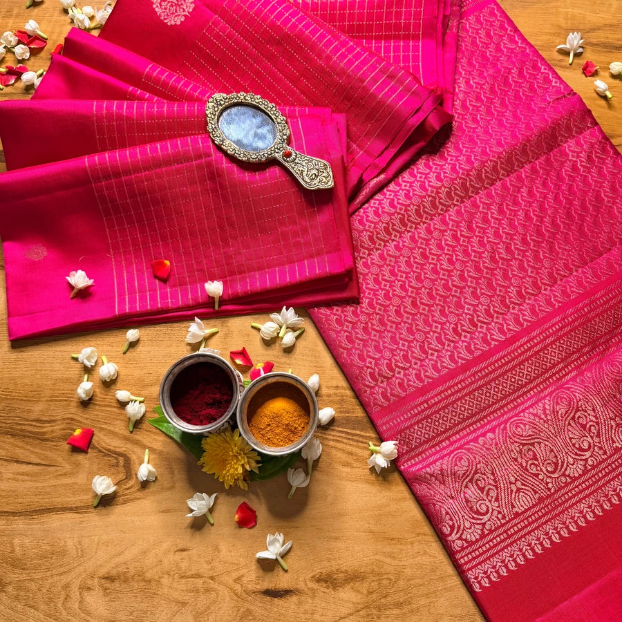 Sevvanthi | Handwoven Pure Soft Silk