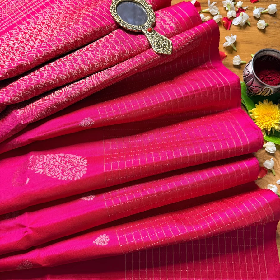 Sevvanthi | Handwoven Pure Soft Silk