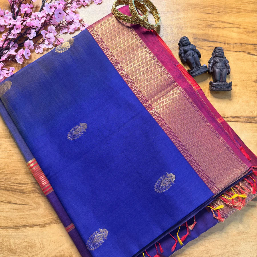 Tarangini — Pit-Loom Woven Maheshwari Silk Cotton Saree