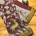 Vanasingaram Chocolate Brown Chennuri Silk