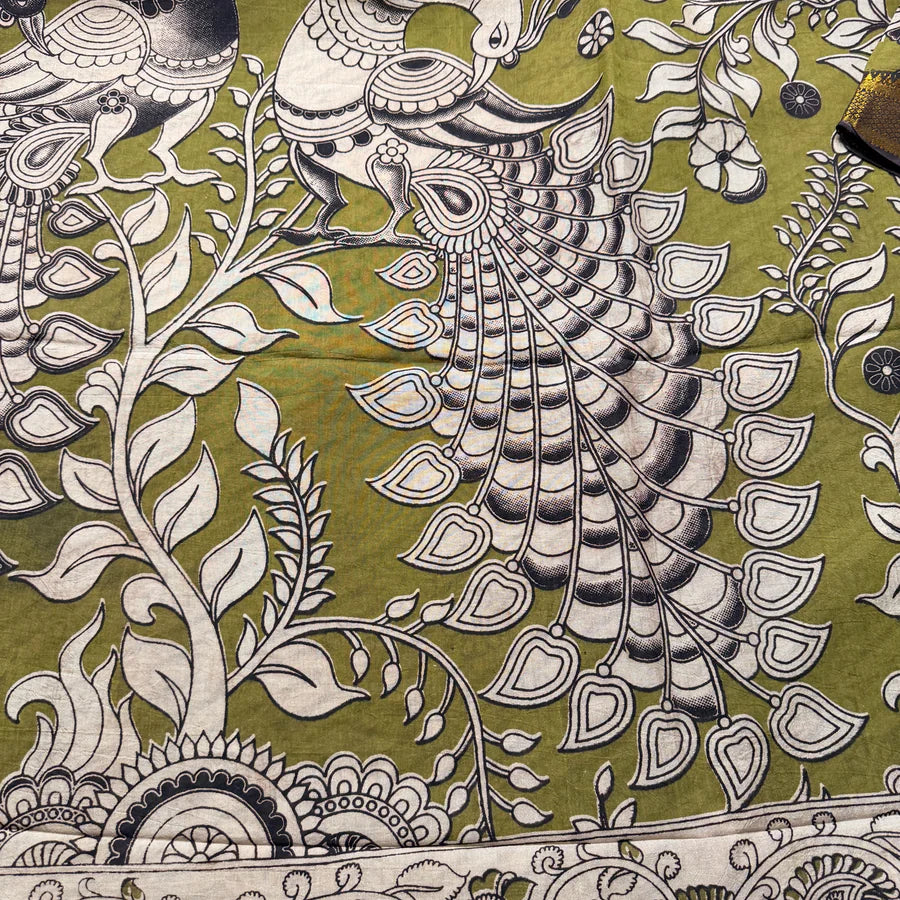 Vanasingaram Chocolate Brown Chennuri Silk