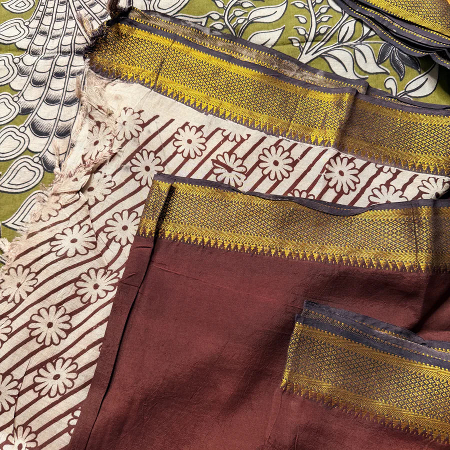 Vanasingaram Chocolate Brown Chennuri Silk