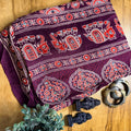 Wine Ajrakh Mirrorwork Modal Silk
